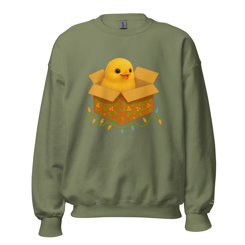 Chickmas Chick in a box Unisex Sweatshirt