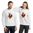Chickmas Rudolph the Rhode Island Red Rooster Unisex Sweatshirt