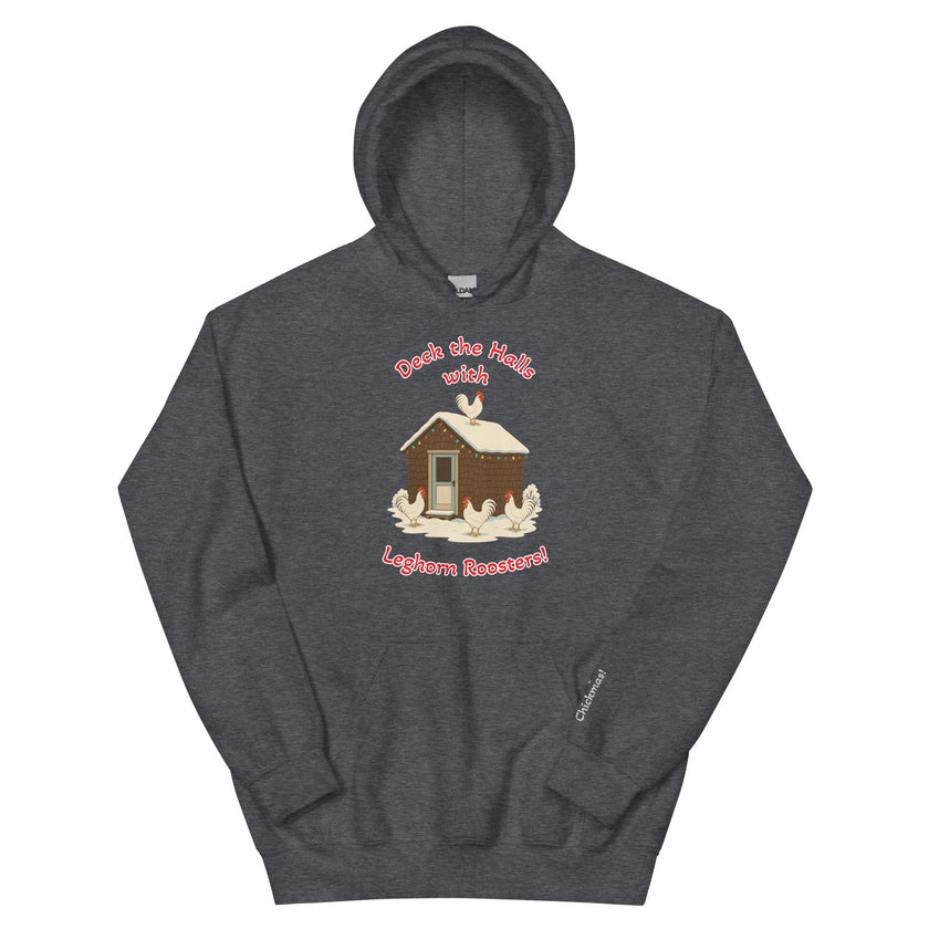 Chickmas Deck the Leghorn (words) Bunny Hug Unisex (hoodie)