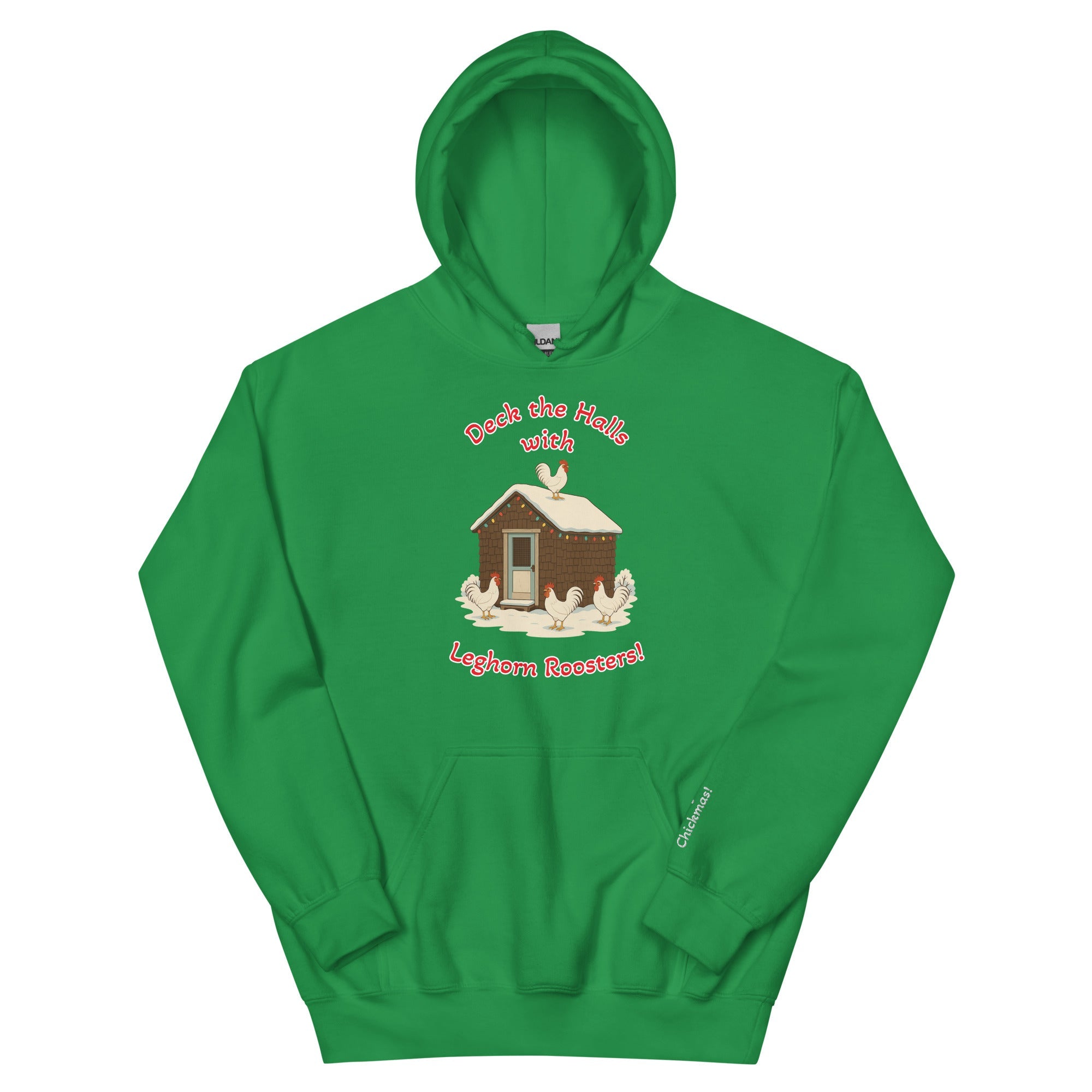 Chickmas Deck the Leghorn (words) Bunny Hug Unisex (hoodie)