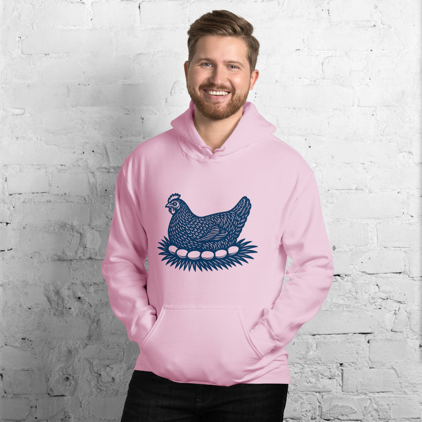 Retro Hen Unisex Bunny Hug (Hoodie)
