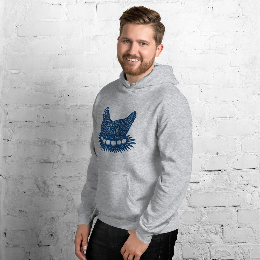 Retro Hen Unisex Bunny Hug (Hoodie)