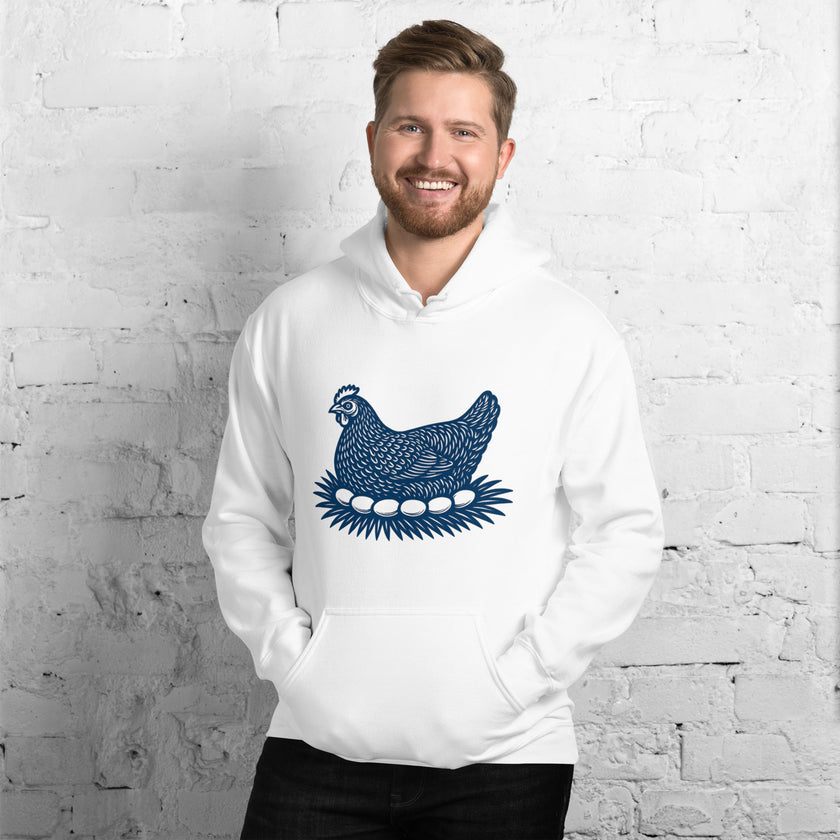 Retro Hen Unisex Bunny Hug (Hoodie)