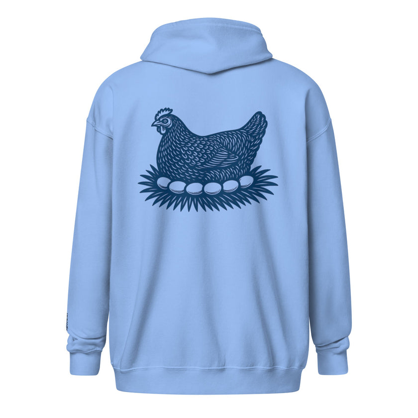 Retro Hen Unisex heavy blend zip bunny hug (hoodie)