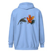 Chickasaurous Battle Unisex heavy blend zip bunny hug (hoodie)