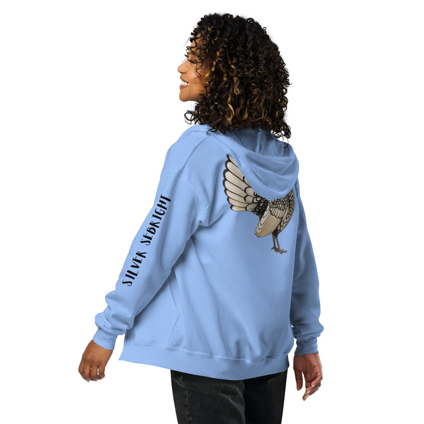 Silver Sebright Unisex heavy blend zip bunny hug (hoodie)