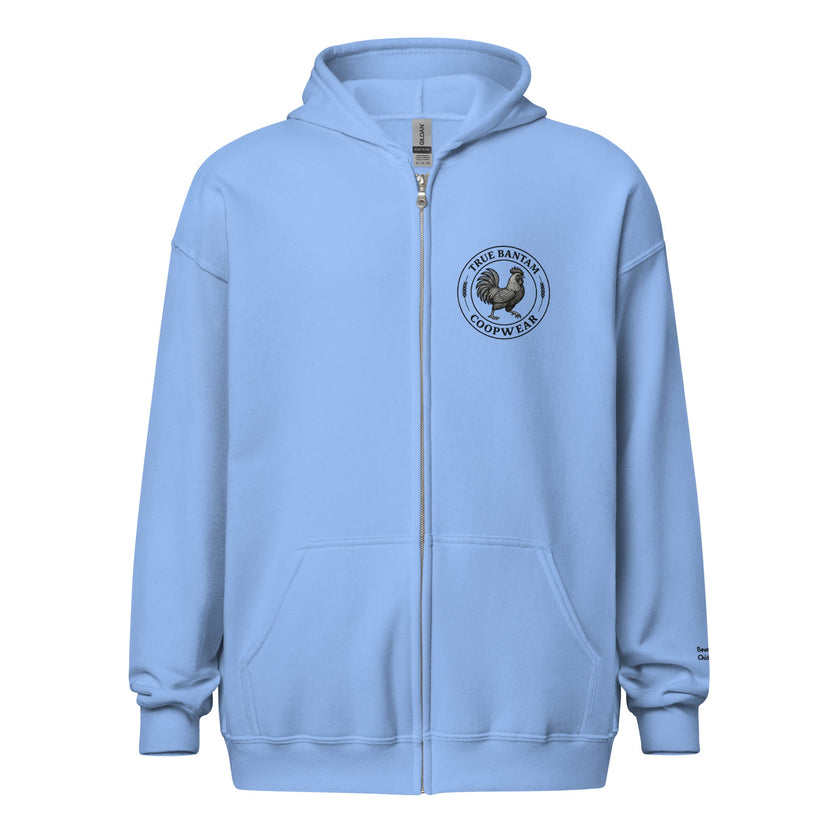 Chickasaurous Battle Unisex heavy blend zip bunny hug (hoodie)