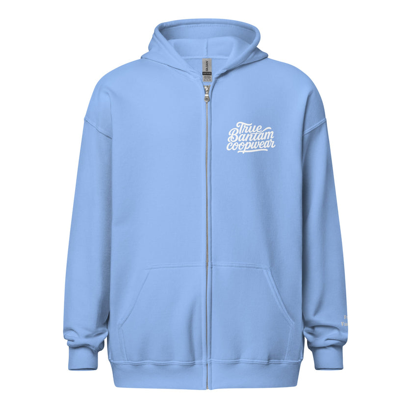 Retro Chickens Against Fascism Unisex heavy blend zip Bunny Hug (Hoodie)