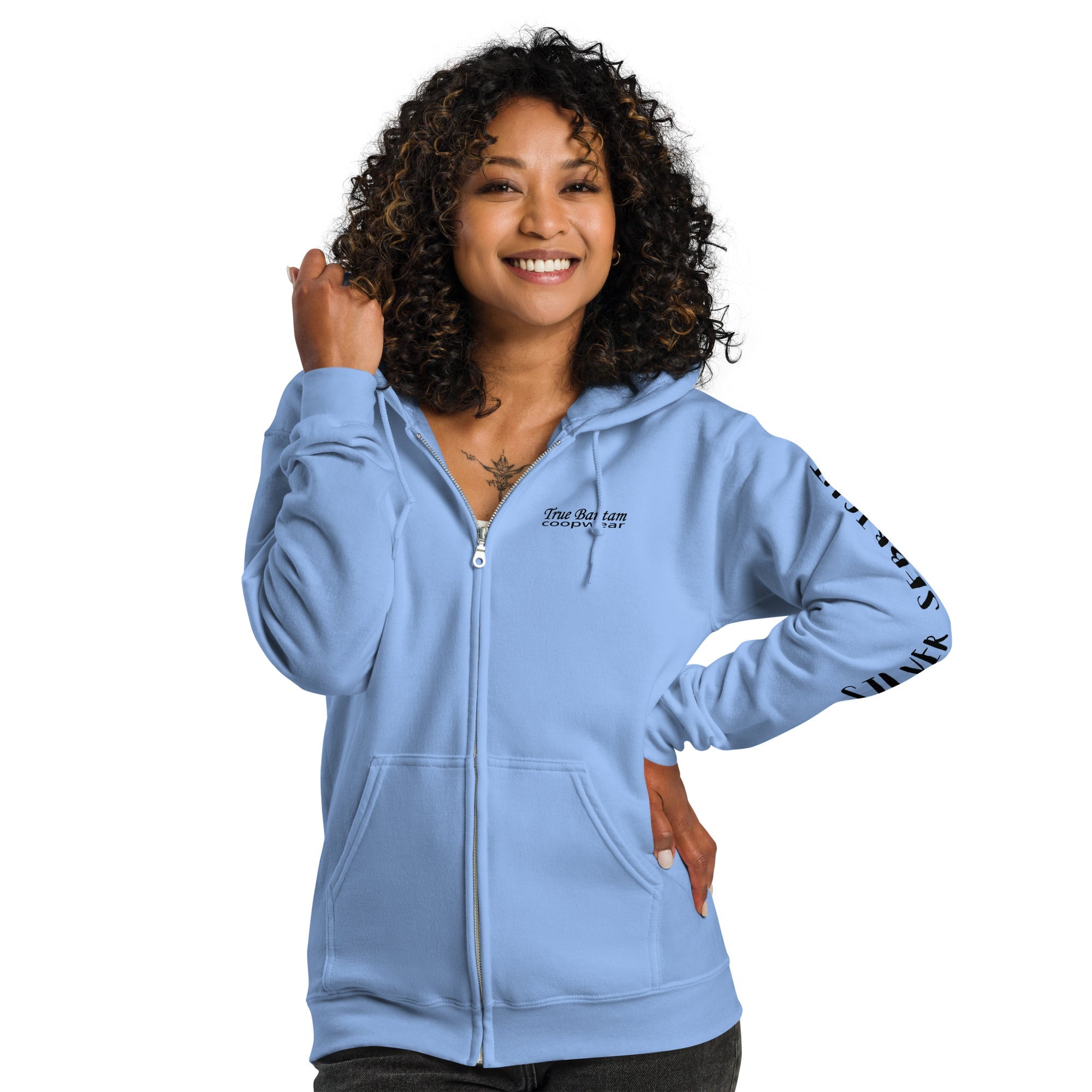 Silver Sebright Unisex heavy blend zip bunny hug (hoodie)