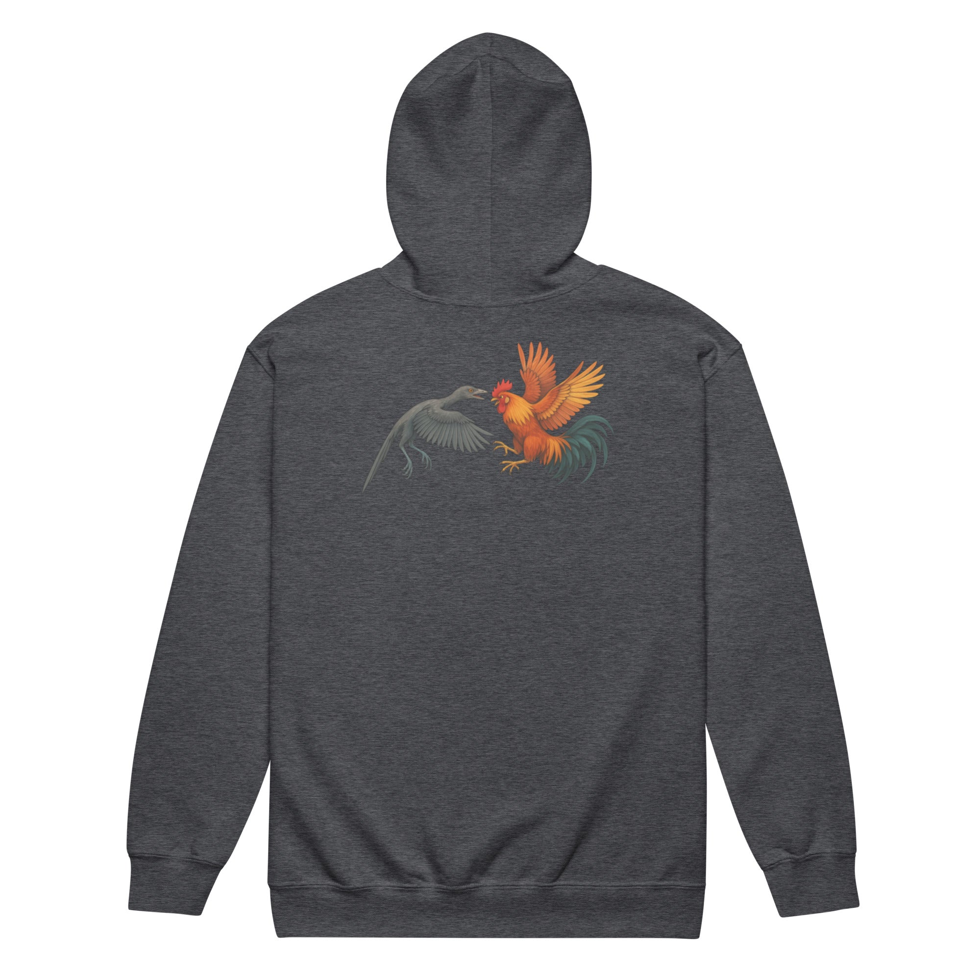 Chickasaurous Battle Unisex heavy blend zip bunny hug (hoodie)