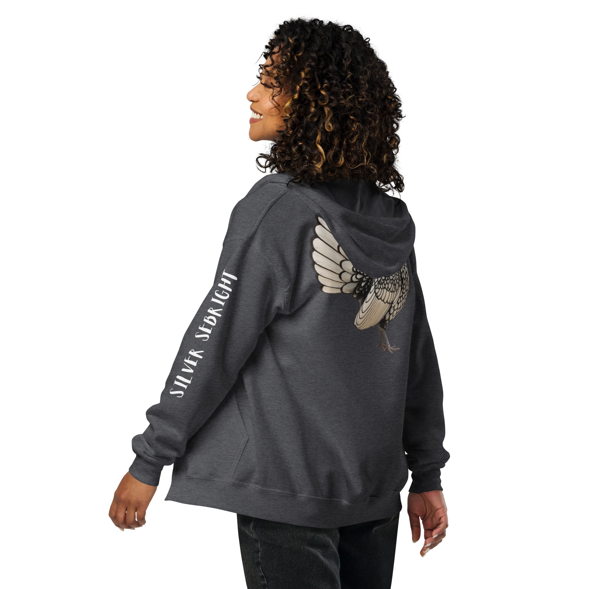 Silver Sebright Unisex heavy blend zip bunny hug (hoodie)