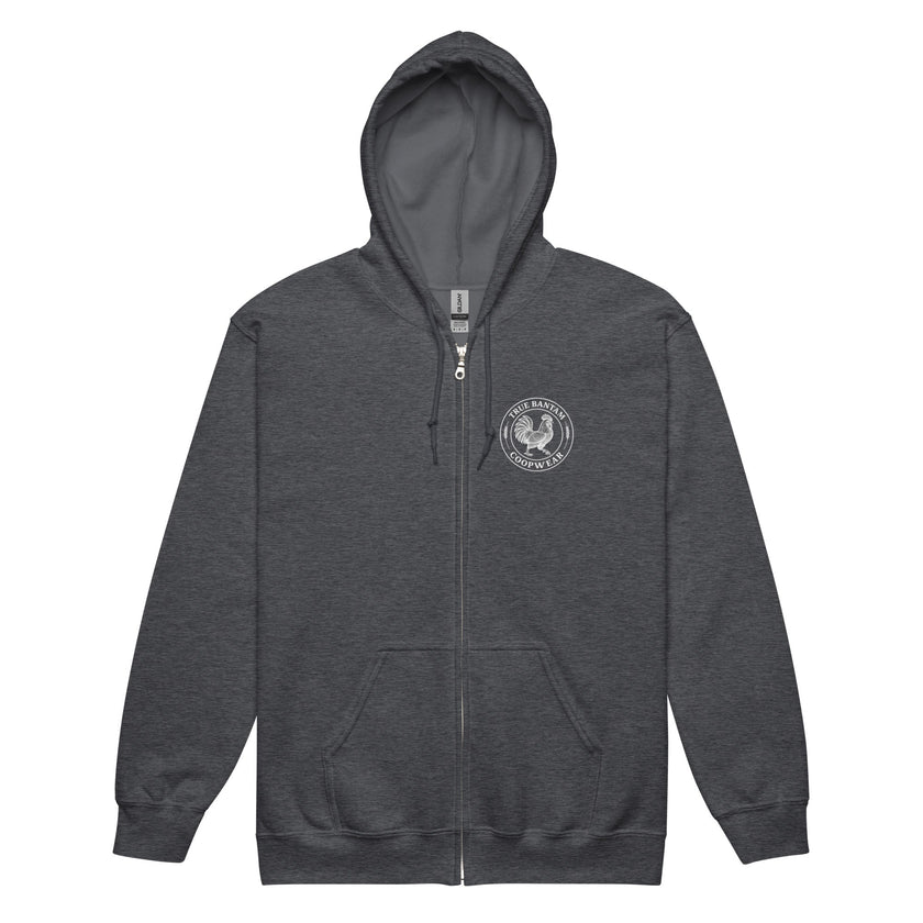 Chickasaurous Battle Unisex heavy blend zip bunny hug (hoodie)