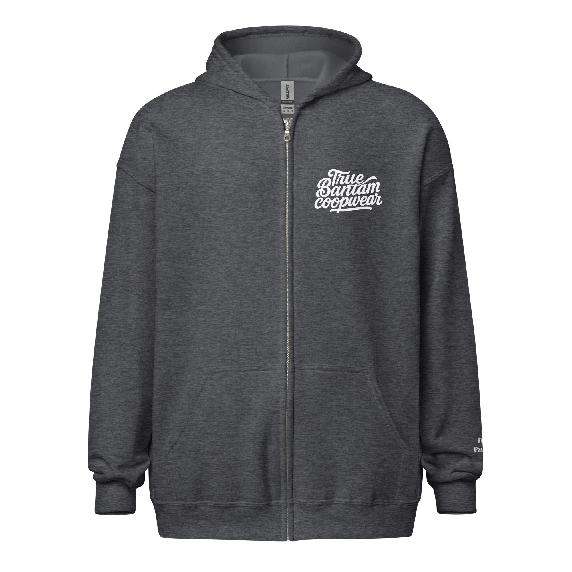 Retro Chickens Against Fascism Unisex heavy blend zip Bunny Hug (Hoodie)