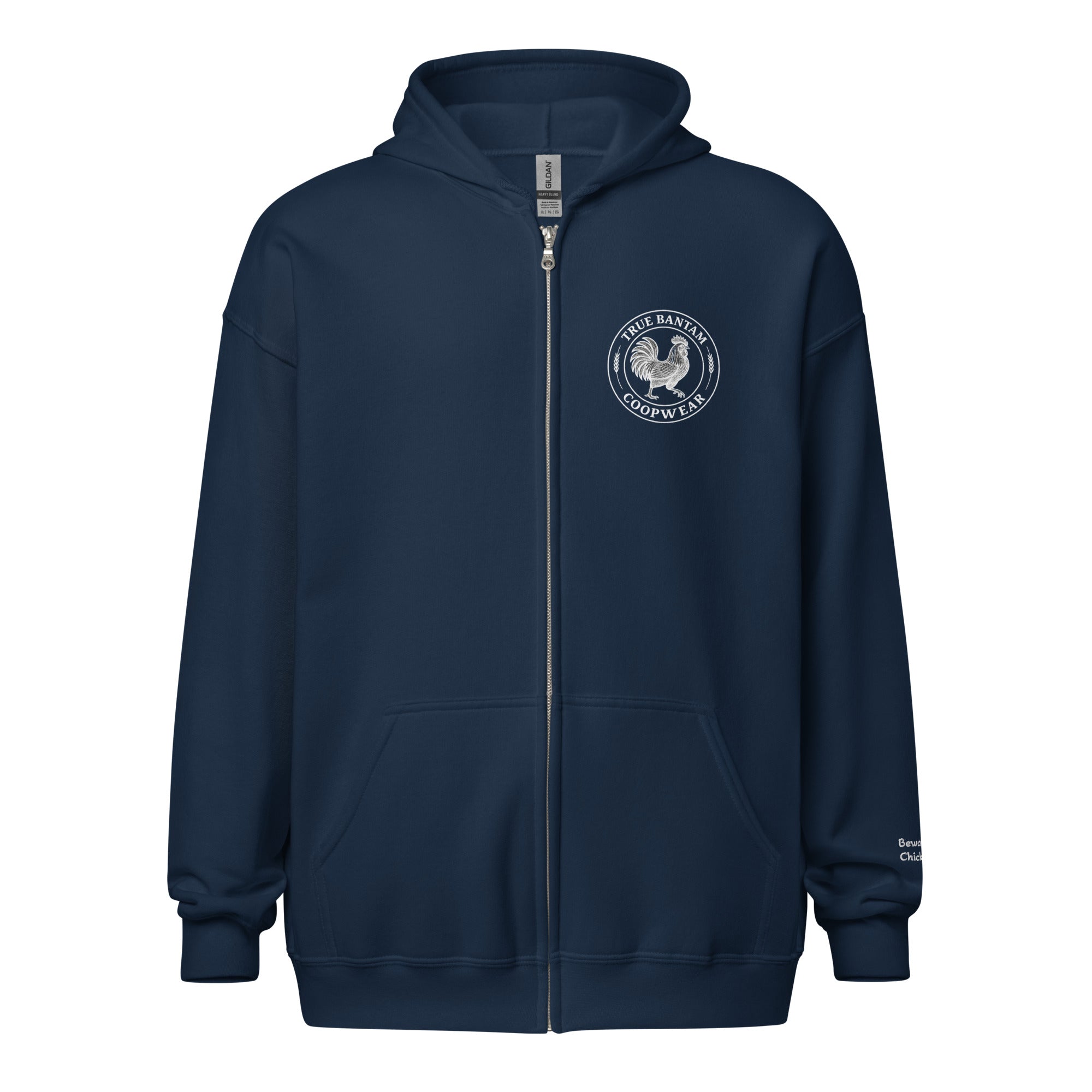 Chickasaurous Battle Unisex heavy blend zip bunny hug (hoodie)
