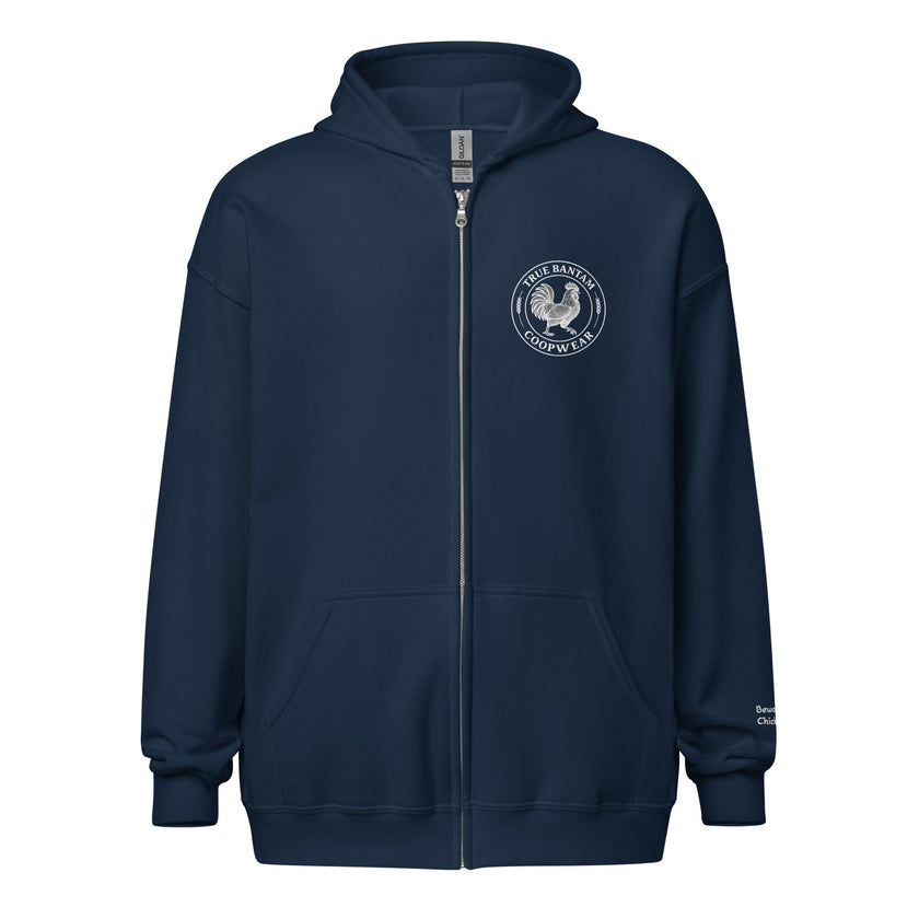 Chickasaurous Battle Unisex heavy blend zip bunny hug (hoodie)