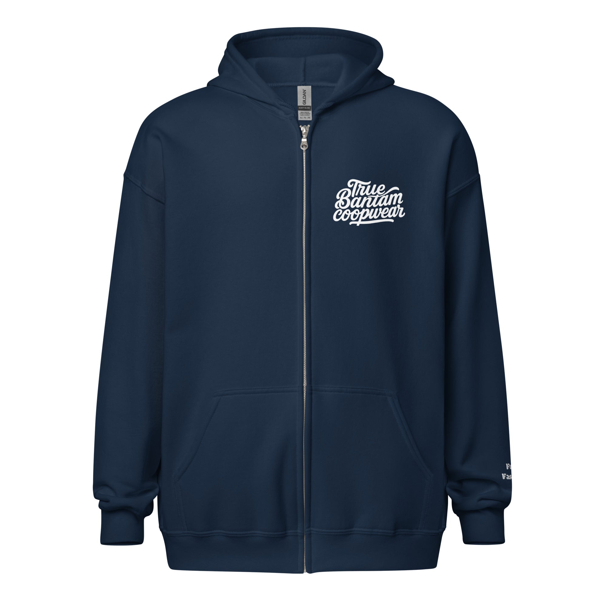 Retro Chickens Against Fascism Unisex heavy blend zip Bunny Hug (Hoodie)