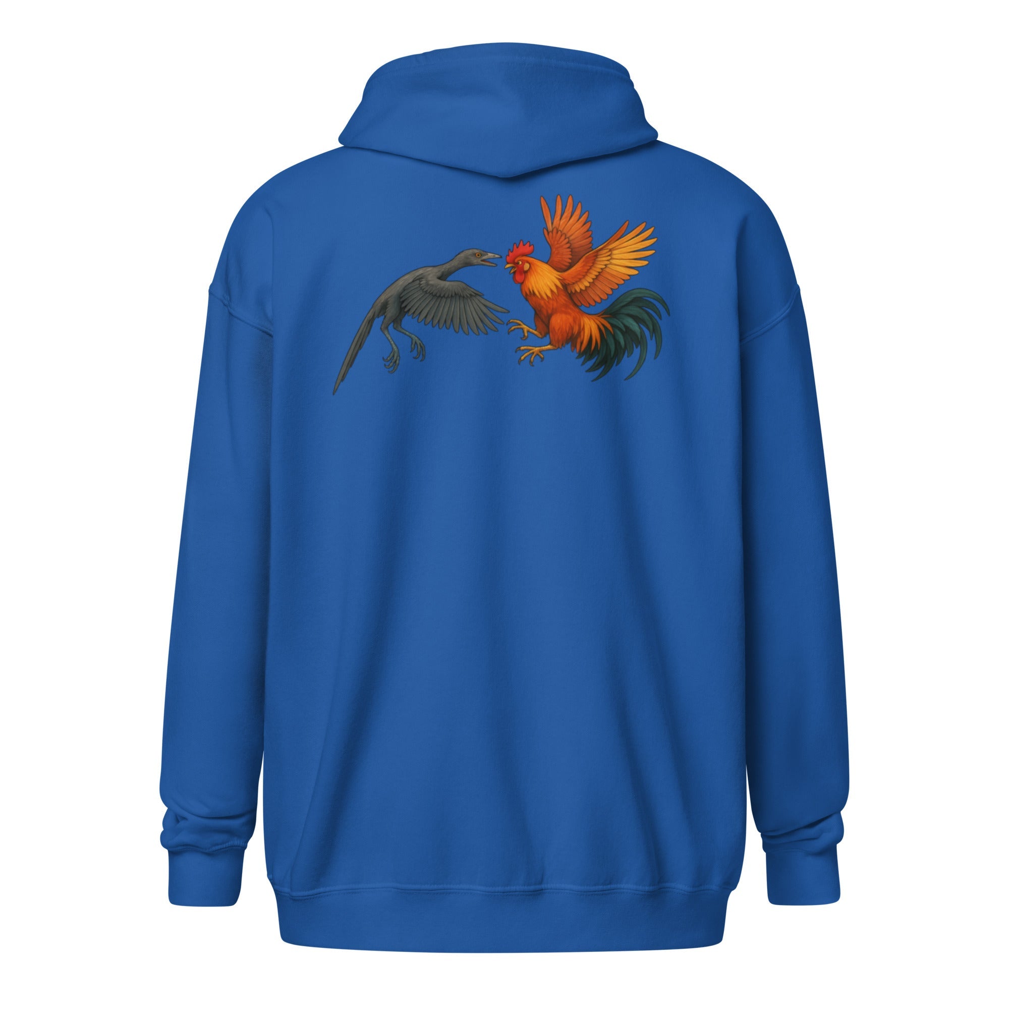 Chickasaurous Battle Unisex heavy blend zip bunny hug (hoodie)