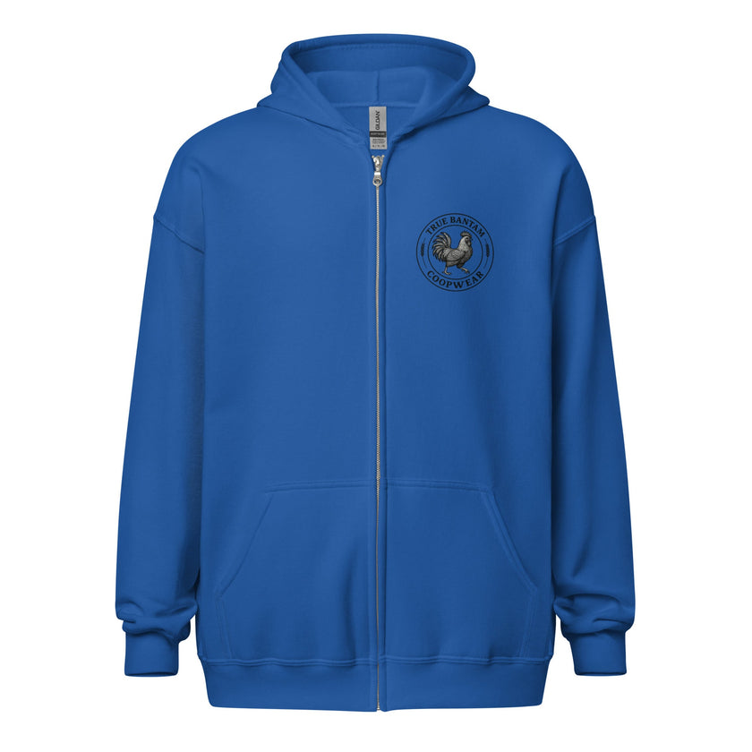 Chickasaurous Battle Unisex heavy blend zip bunny hug (hoodie)