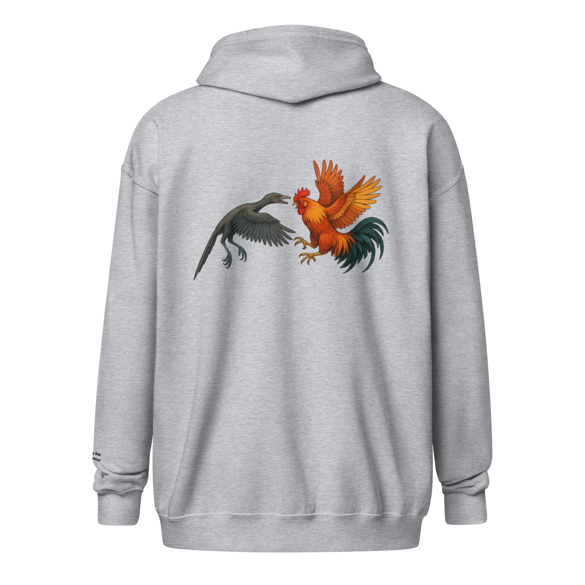 Chickasaurous Battle Unisex heavy blend zip bunny hug (hoodie)