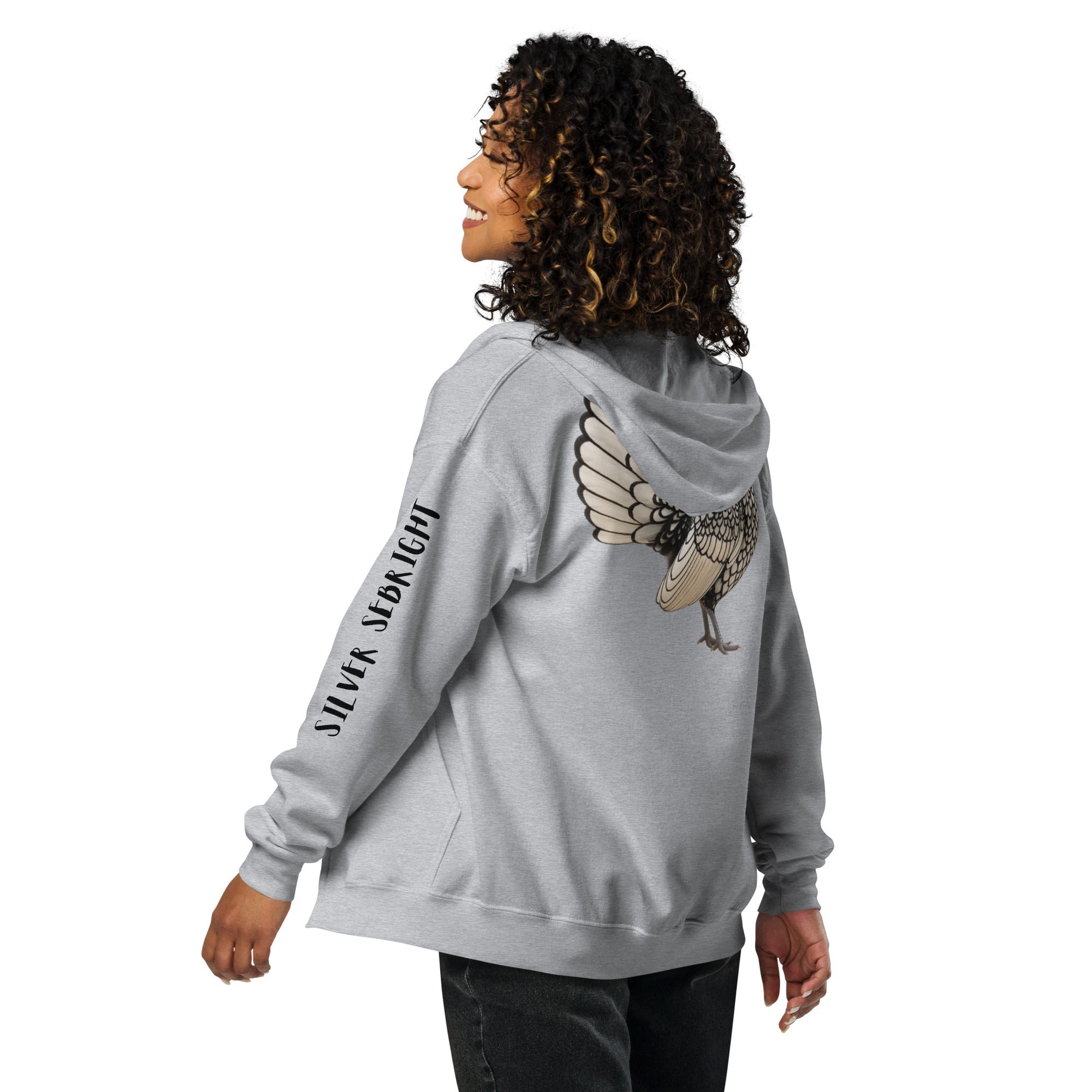 Silver Sebright Unisex heavy blend zip bunny hug (hoodie)