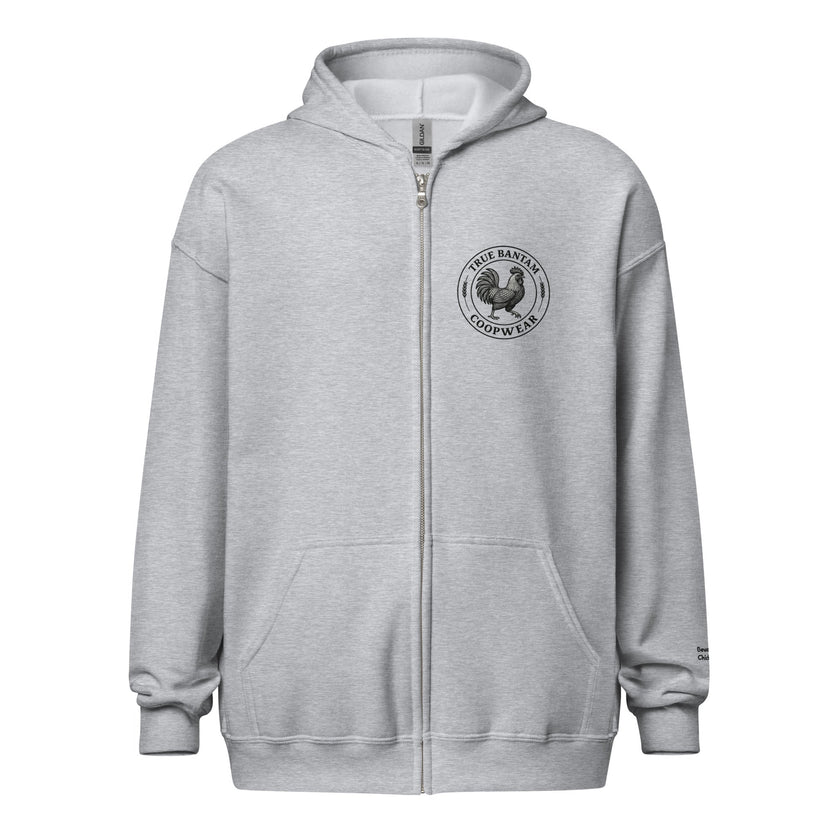 Chickasaurous Battle Unisex heavy blend zip bunny hug (hoodie)