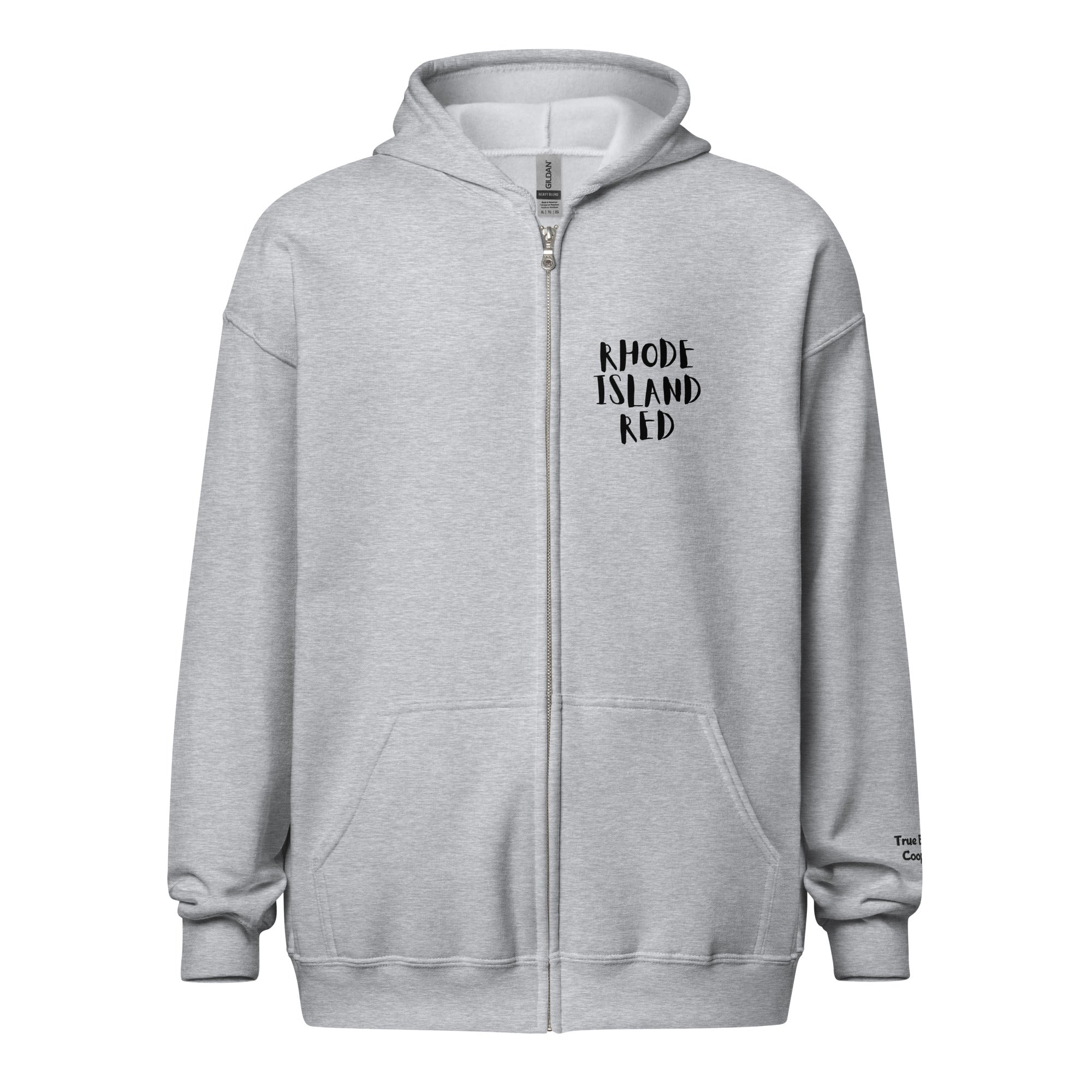 Rhode Island Red Unisex heavy blend zip bunny hug (hoodie)