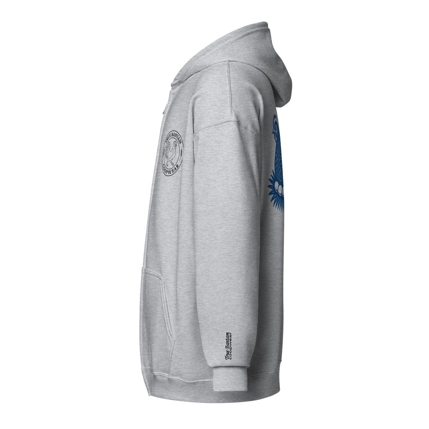 Retro Hen Unisex heavy blend zip bunny hug (hoodie)