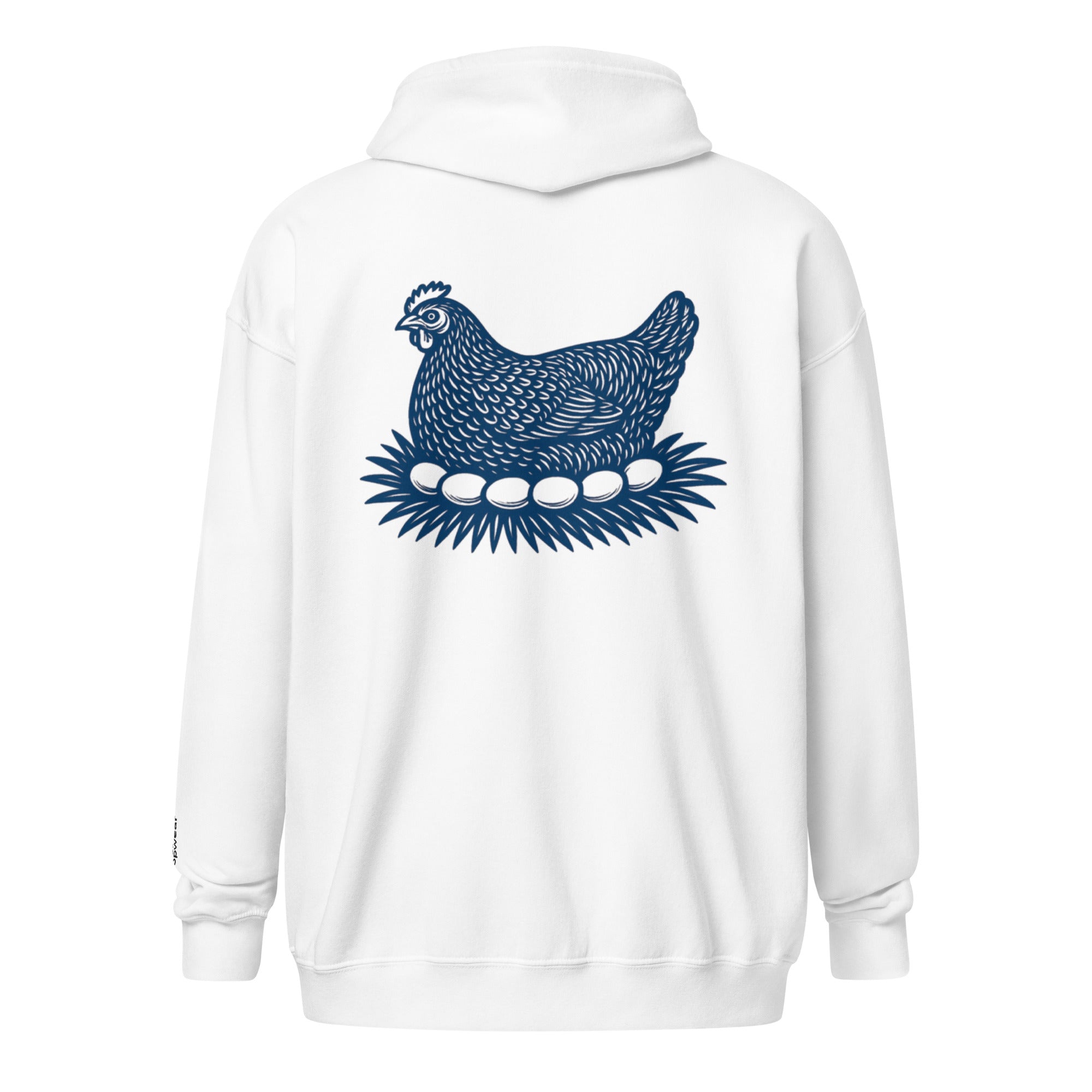 Retro Hen Unisex heavy blend zip bunny hug (hoodie)