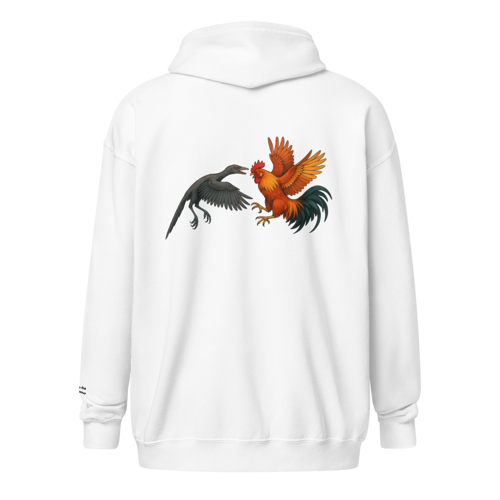 Chickasaurous Battle Unisex heavy blend zip bunny hug (hoodie)