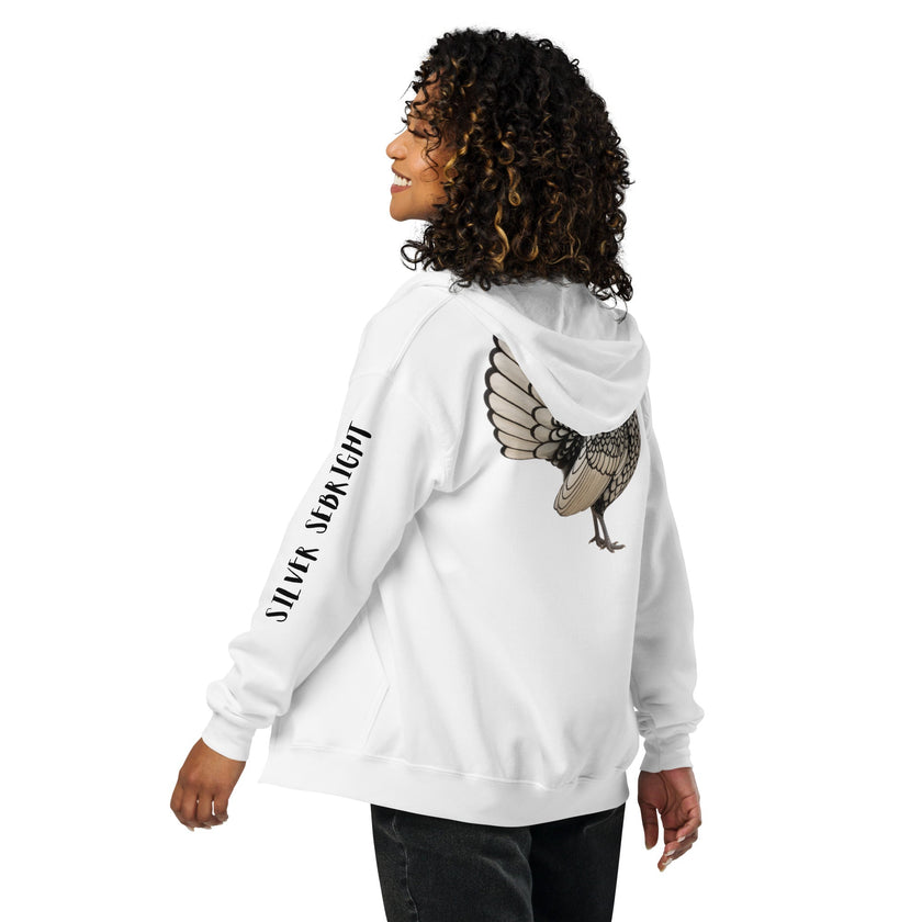 Silver Sebright Unisex heavy blend zip bunny hug (hoodie)