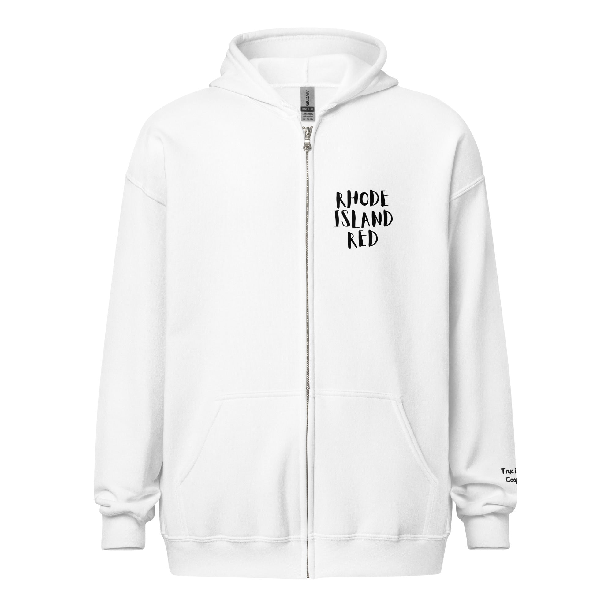 Rhode Island Red Unisex heavy blend zip bunny hug (hoodie)