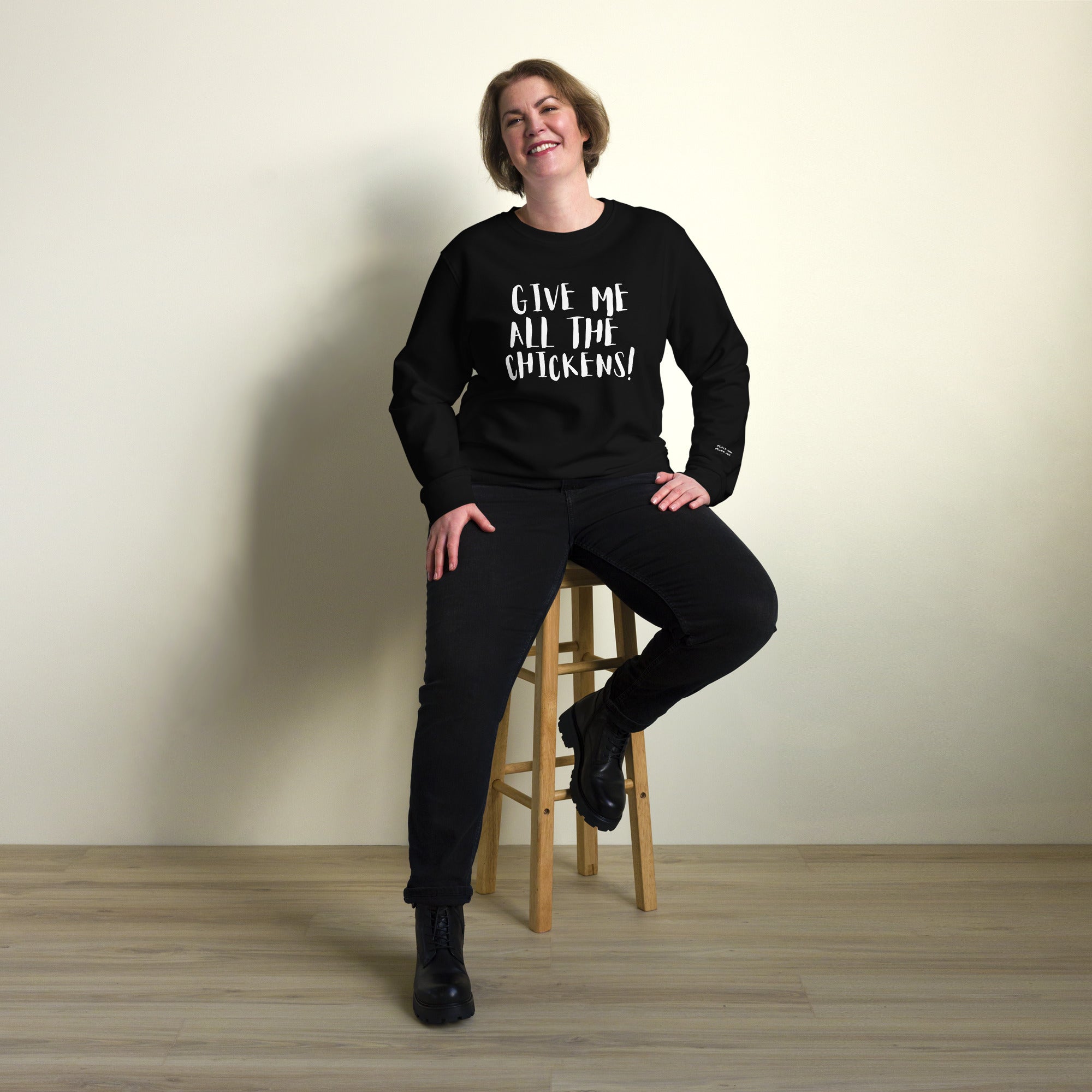 Give Me All the Chickens Unisex organic sweatshirt