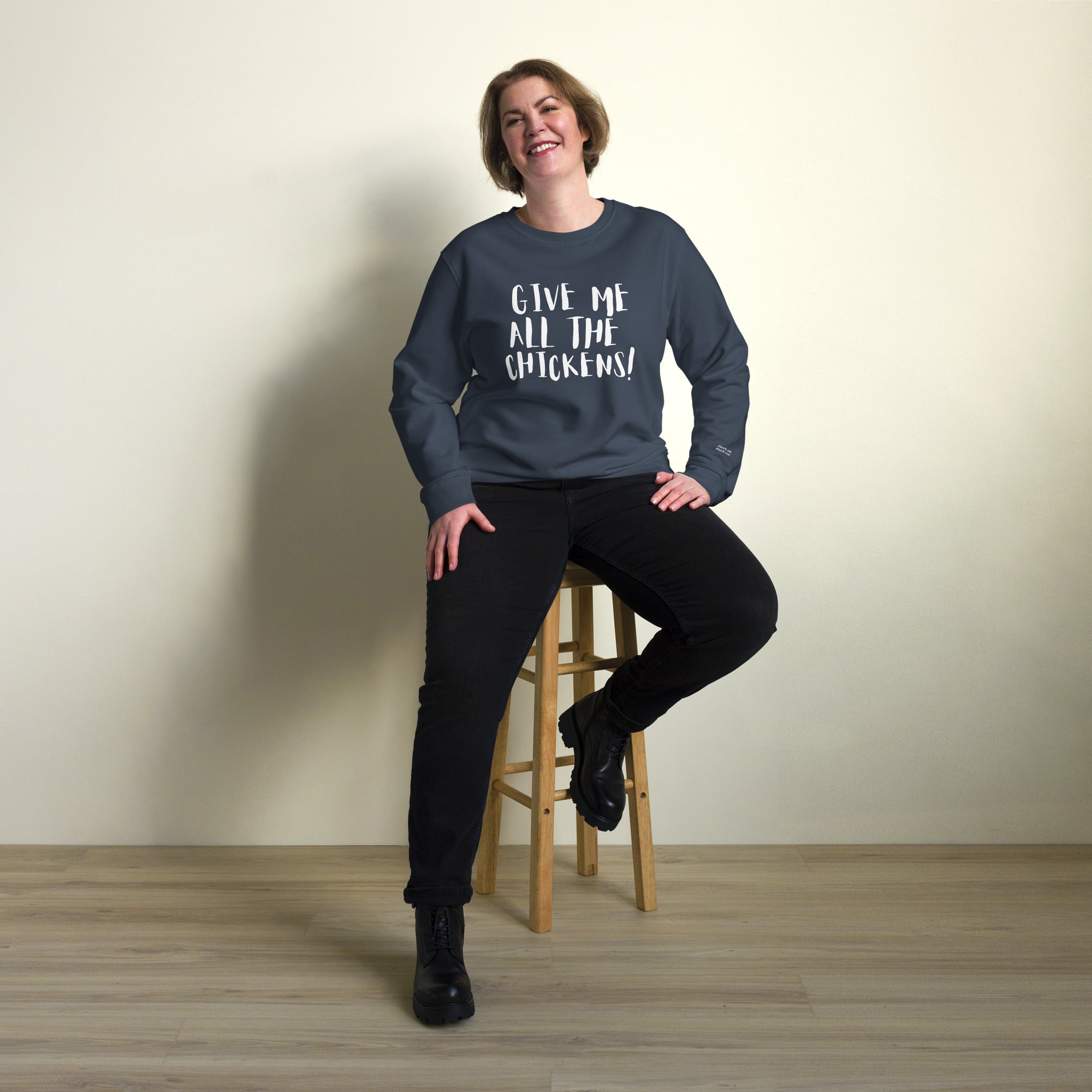 Give Me All the Chickens Unisex organic sweatshirt