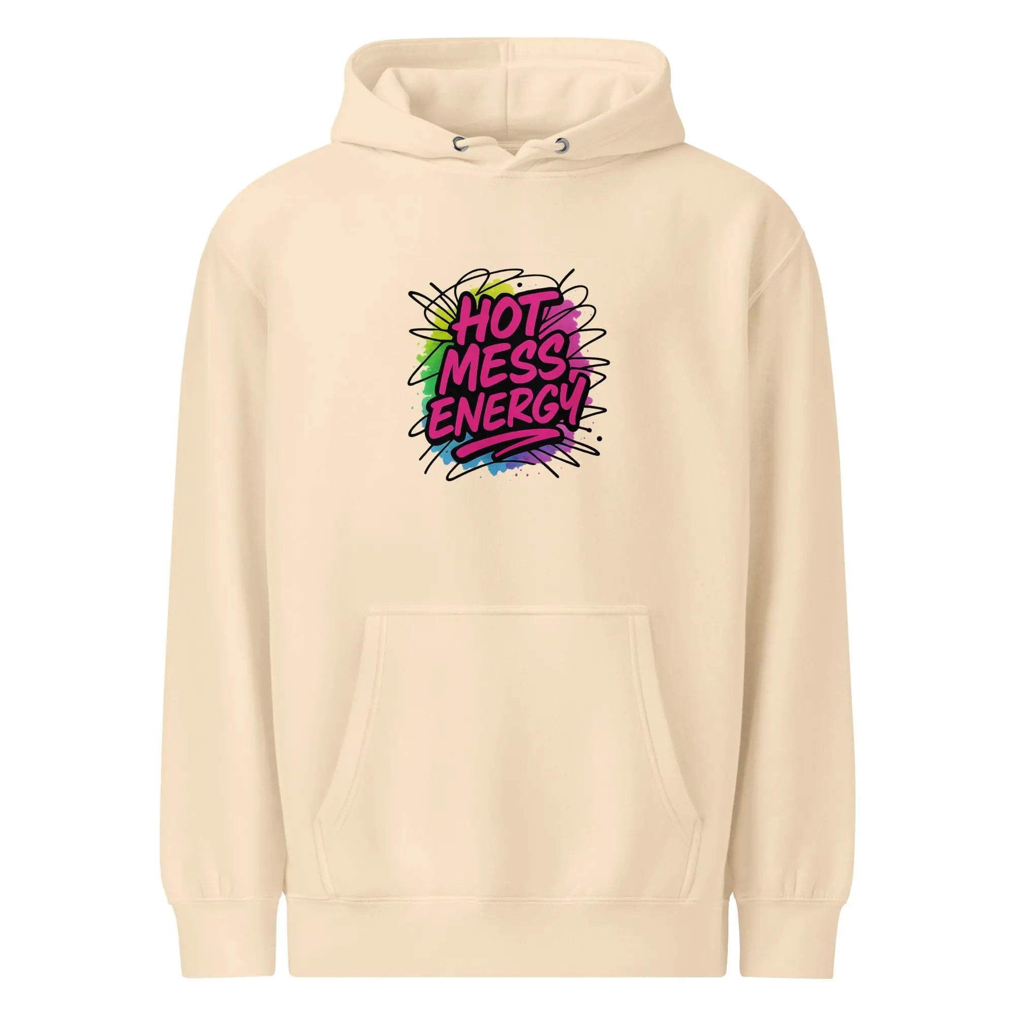 Paper peace Unisex premium mid-weight hoodie - Hot Mess Energy