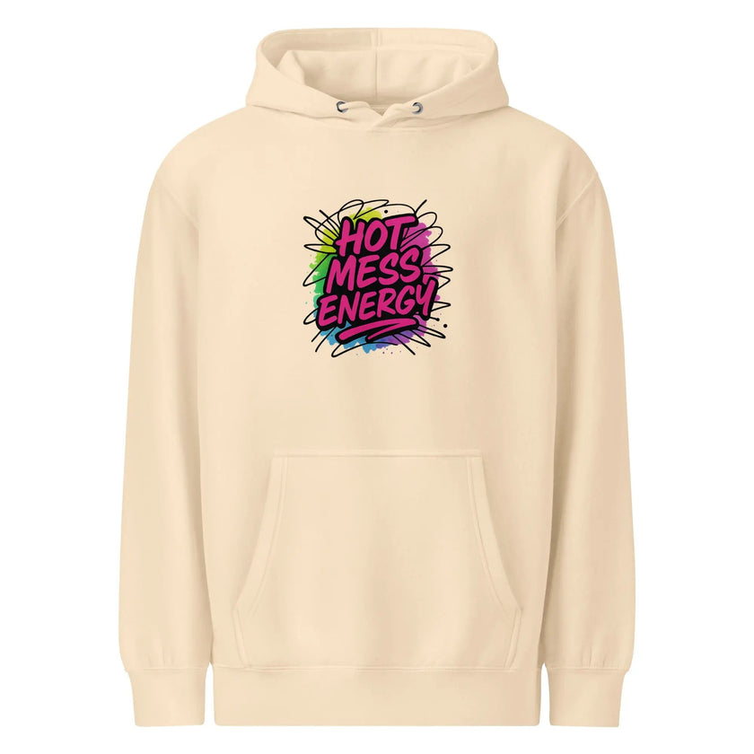 Paper peace Unisex premium mid-weight hoodie - Hot Mess Energy