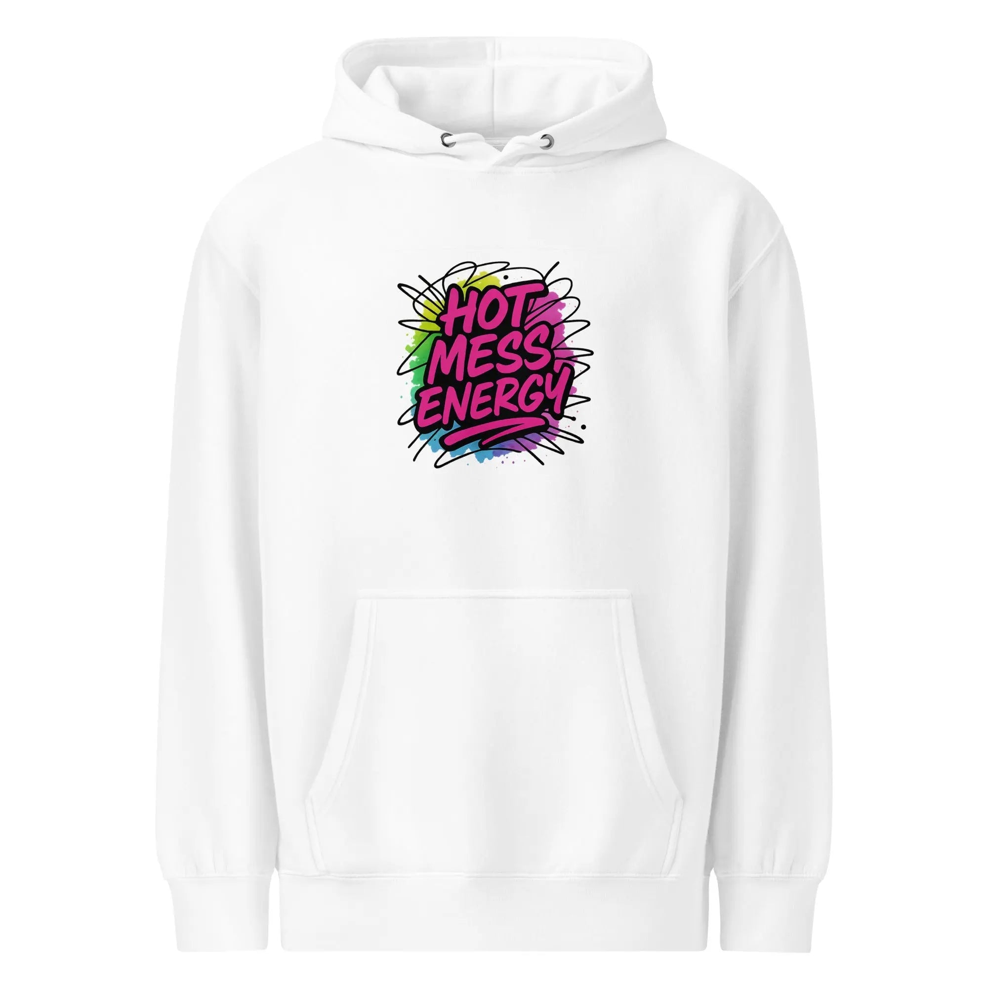 Paper peace Unisex premium mid-weight hoodie - Hot Mess Energy