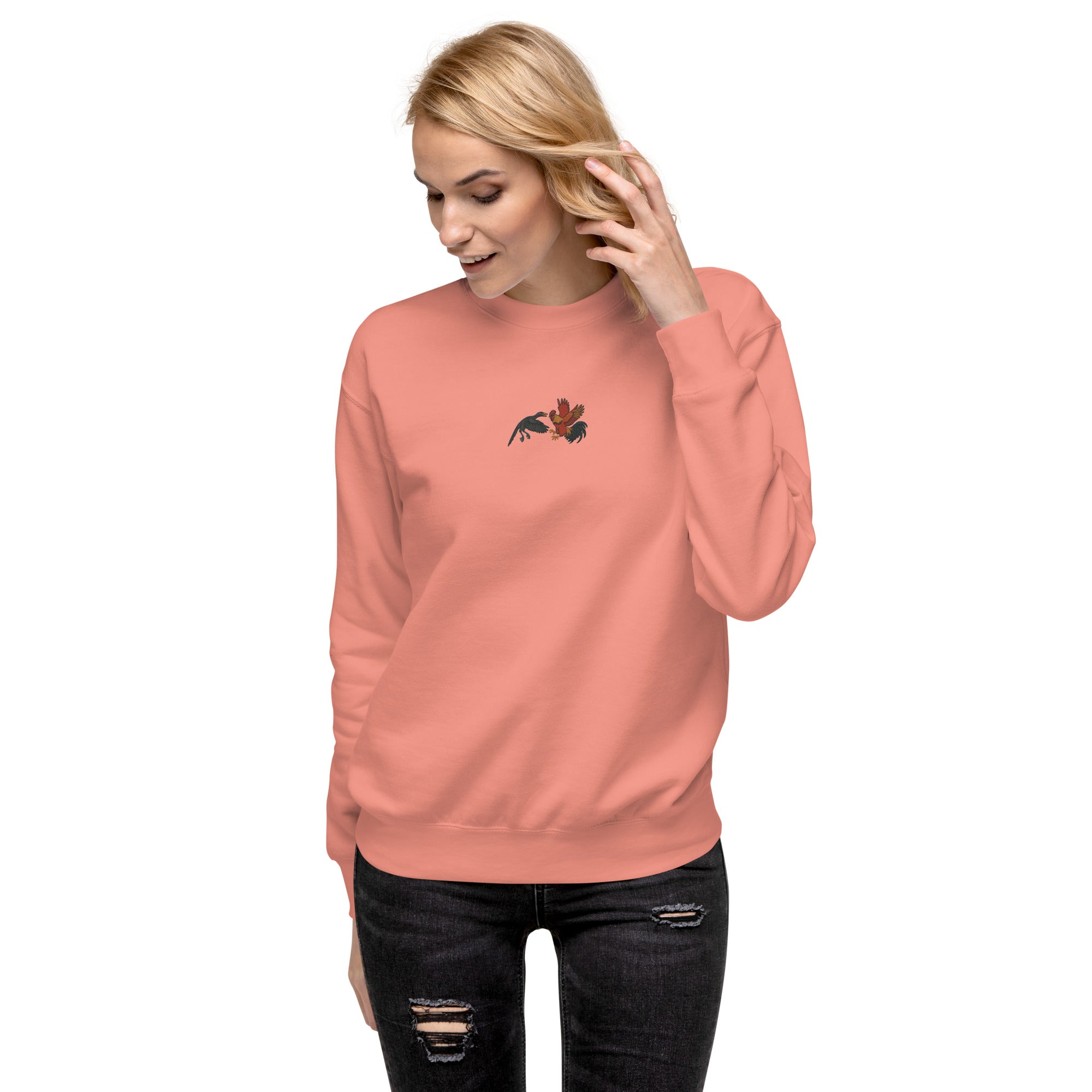 Chickasaurous Battle Unisex Premium Sweatshirt
