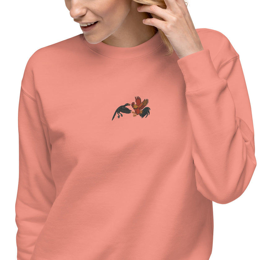 Chickasaurous Battle Unisex Premium Sweatshirt