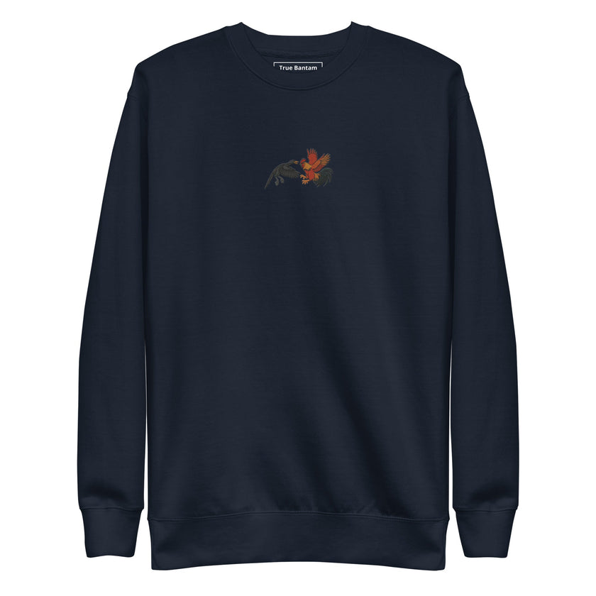 Chickasaurous Battle Unisex Premium Sweatshirt
