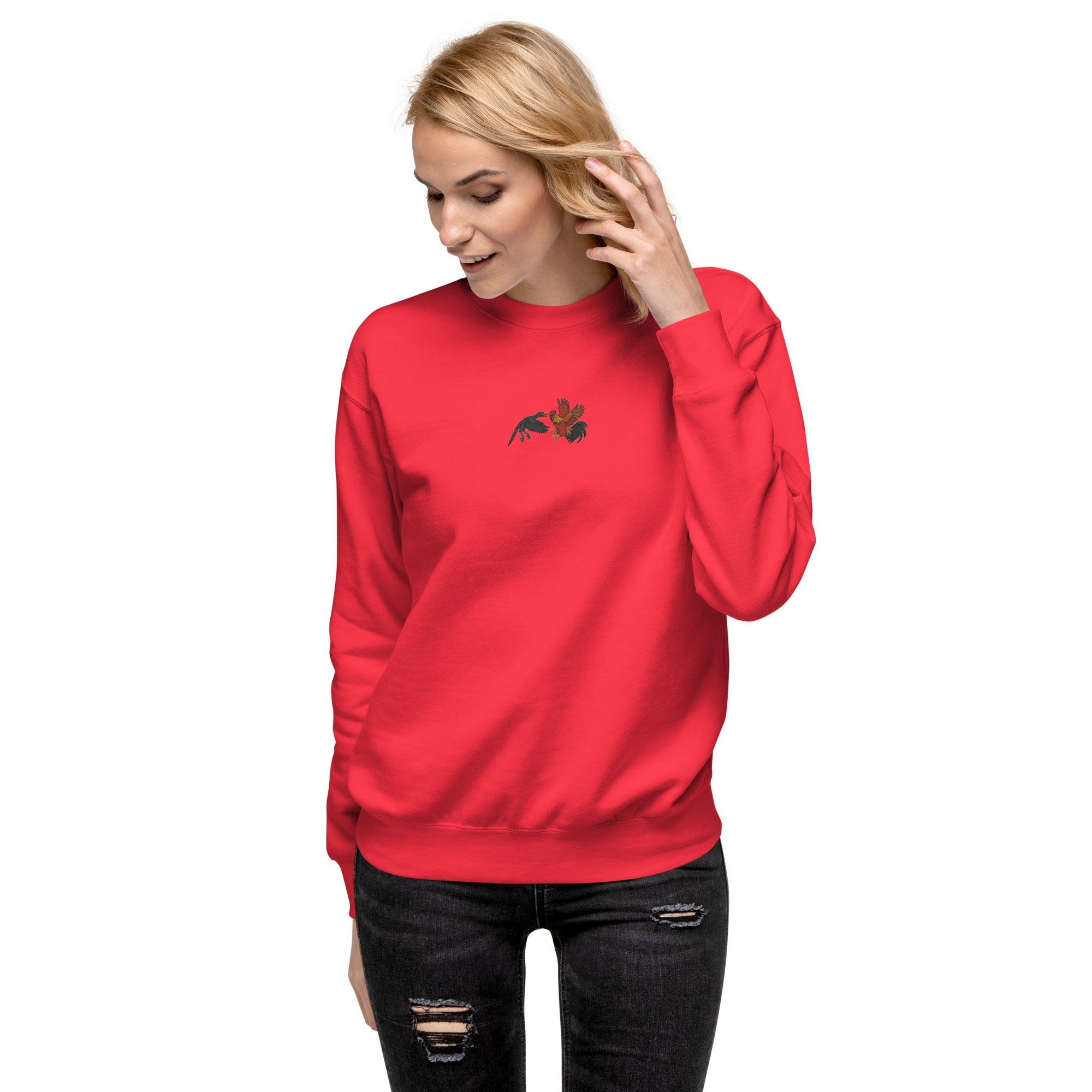 Chickasaurous Battle Unisex Premium Sweatshirt
