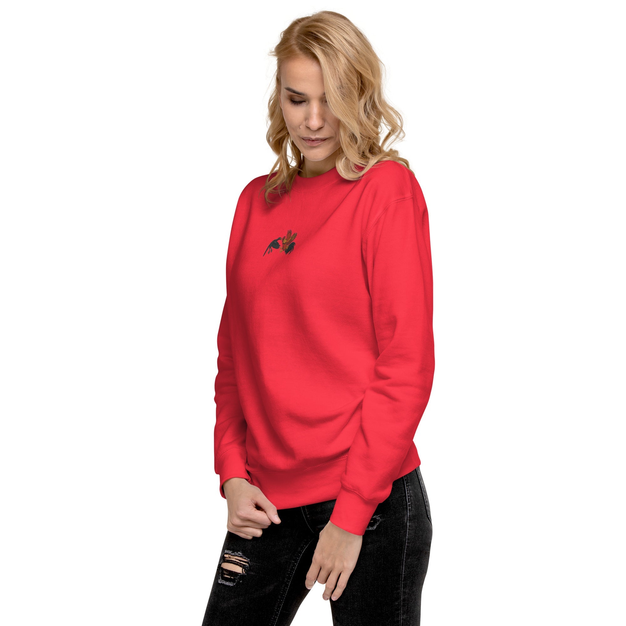 Chickasaurous Battle Unisex Premium Sweatshirt