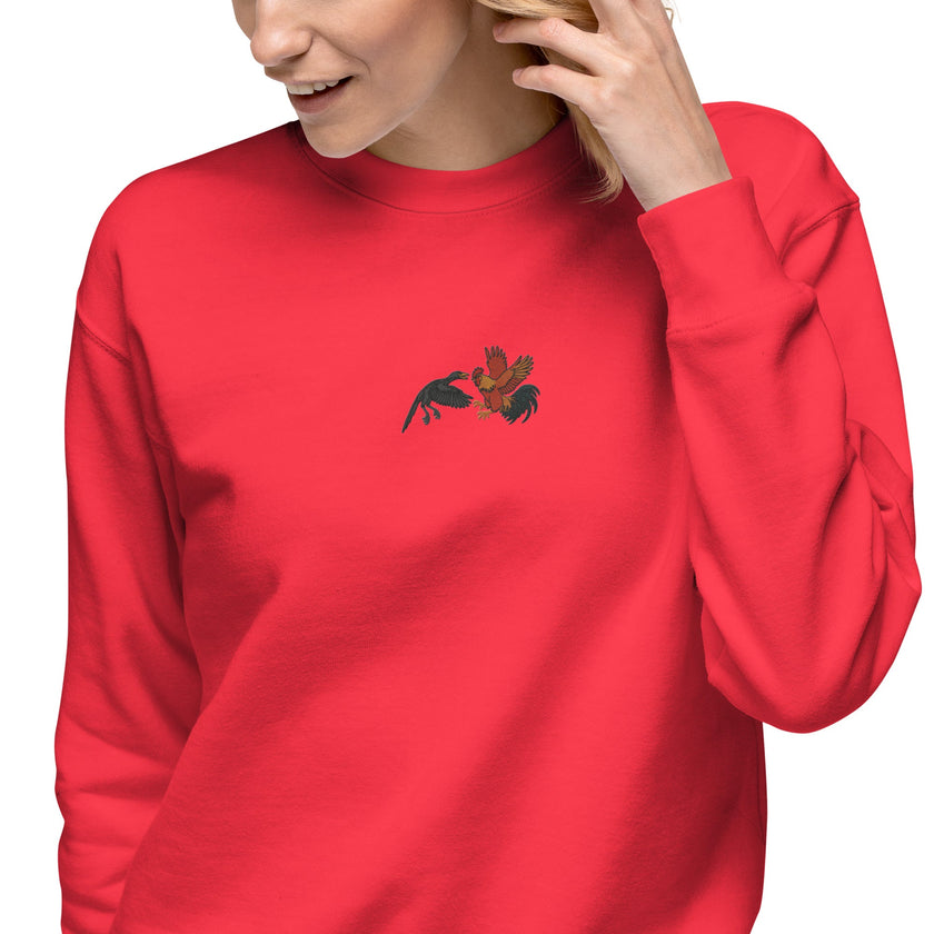 Chickasaurous Battle Unisex Premium Sweatshirt
