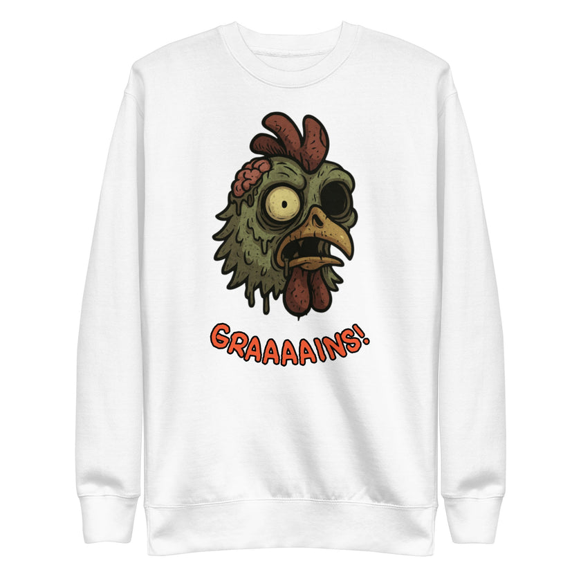 Halloween Zombie Chicken Unisex Premium Sweatshirt