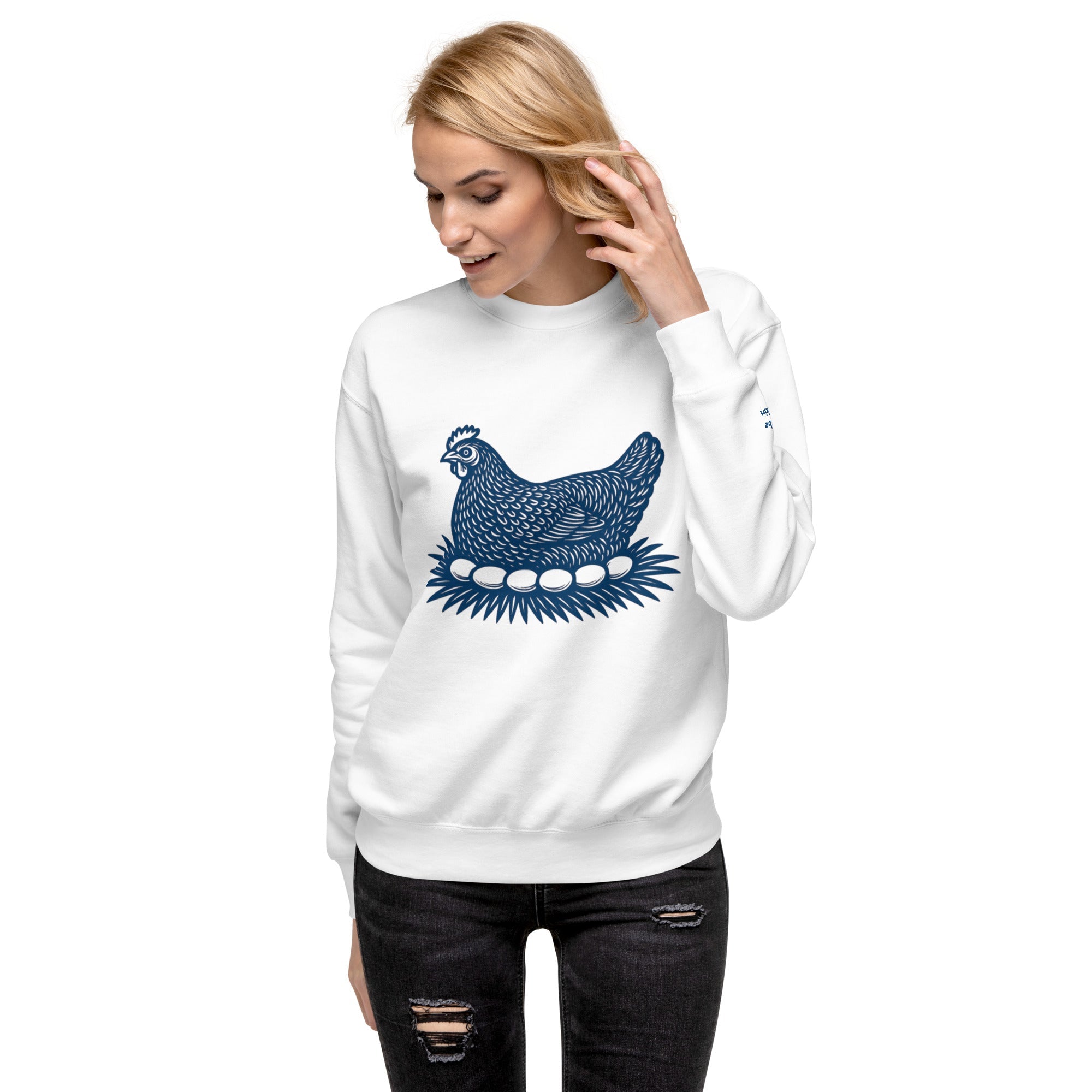 Retro Hen Unisex Premium Sweatshirt