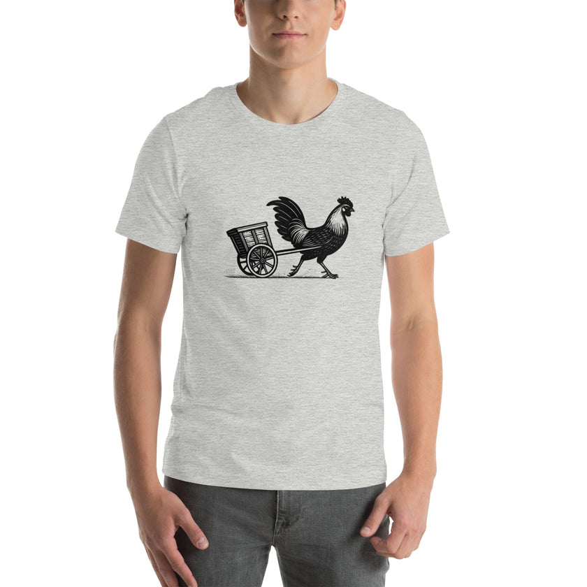Retro Chicken Chariot Racer Unisex t-shirt