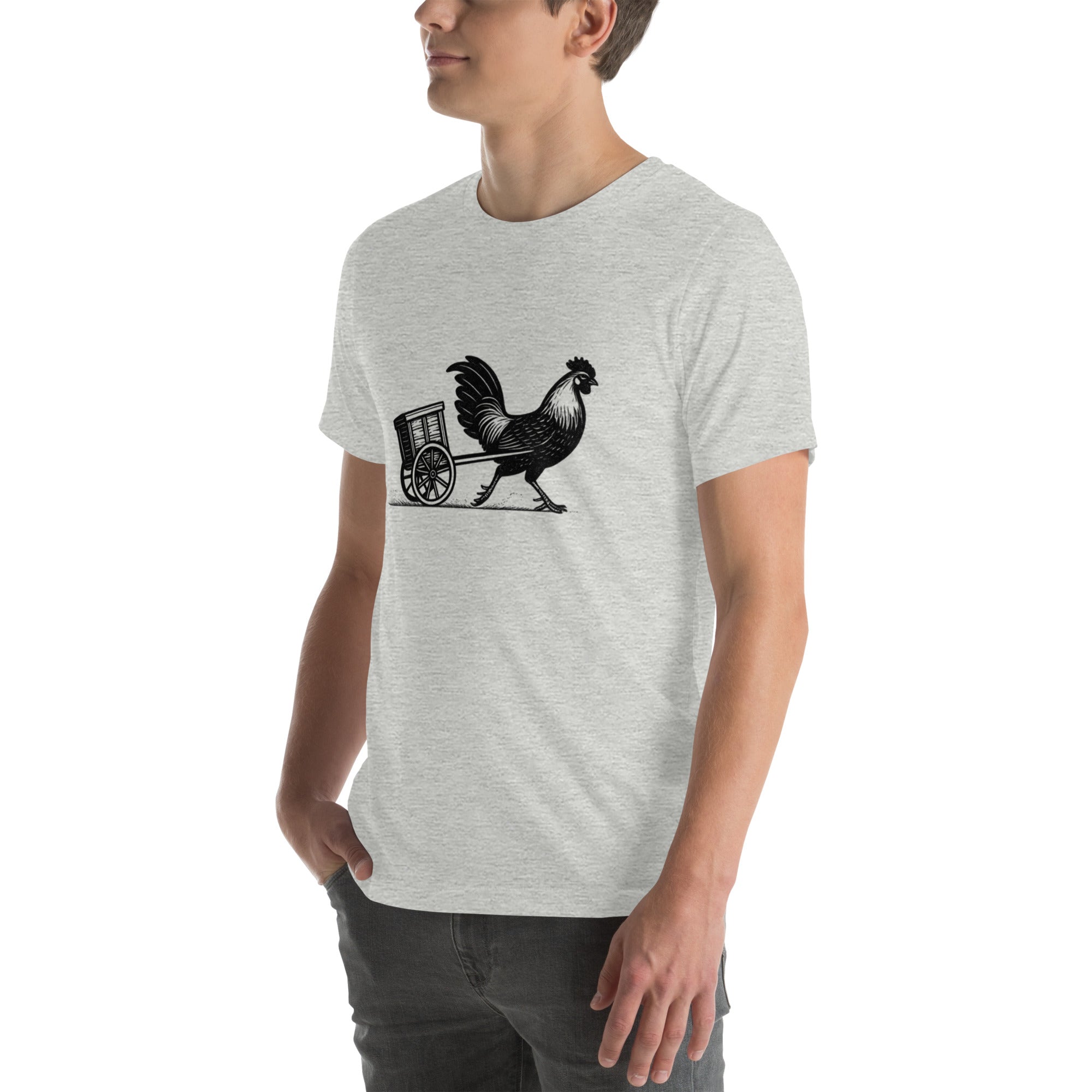Retro Chicken Chariot Racer Unisex t-shirt