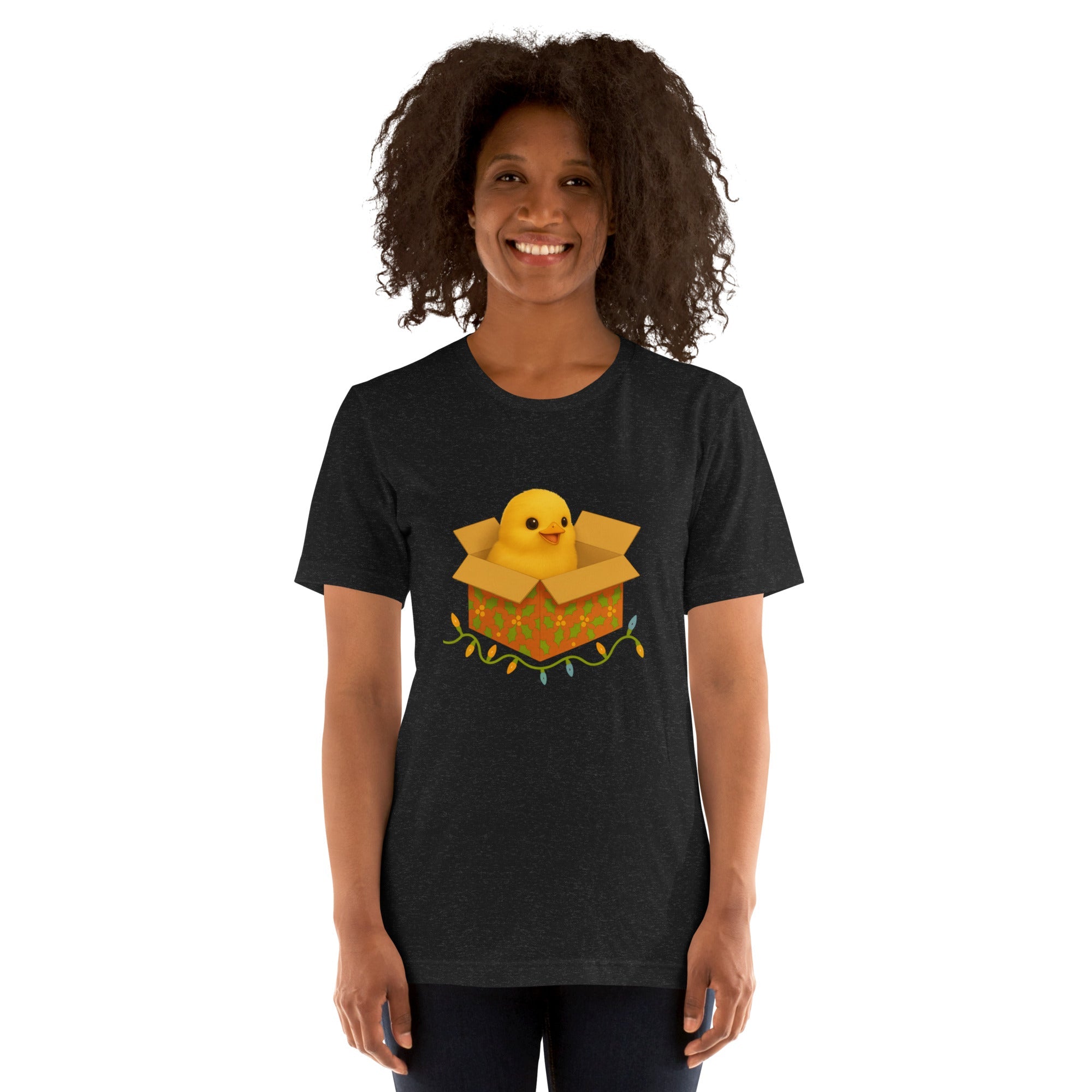 Chickmas Chick in a box Unisex t-shirt
