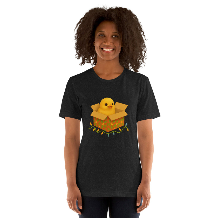 Chickmas Chick in a box Unisex t-shirt
