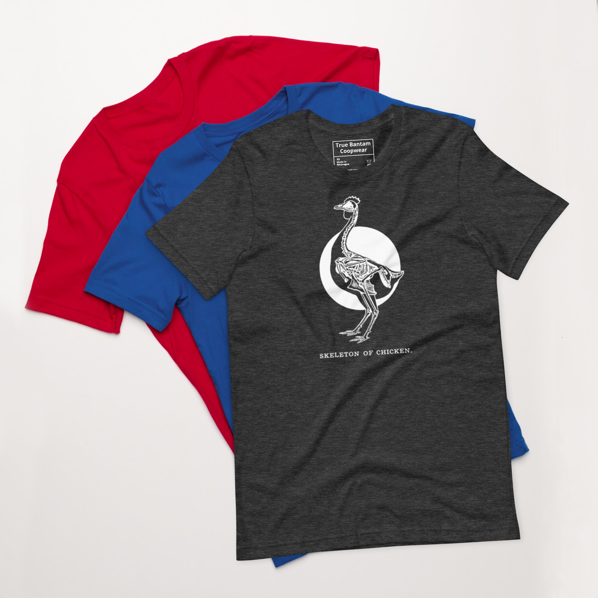 Retro Chicken Skeleton Unisex t-shirt