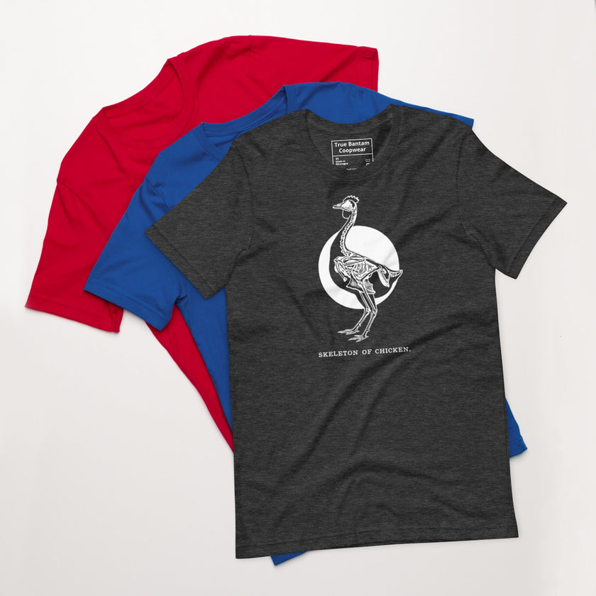Retro Chicken Skeleton Unisex t-shirt